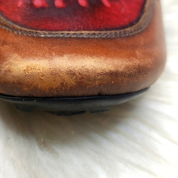 Sesto Meucci Brown Two Tone Kiltie Colorblock Driving  Loafer 8.5N narrow - Picture 5 of 15